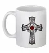 Чашка керамическая Готичний хрест з орнаментом Белый фото