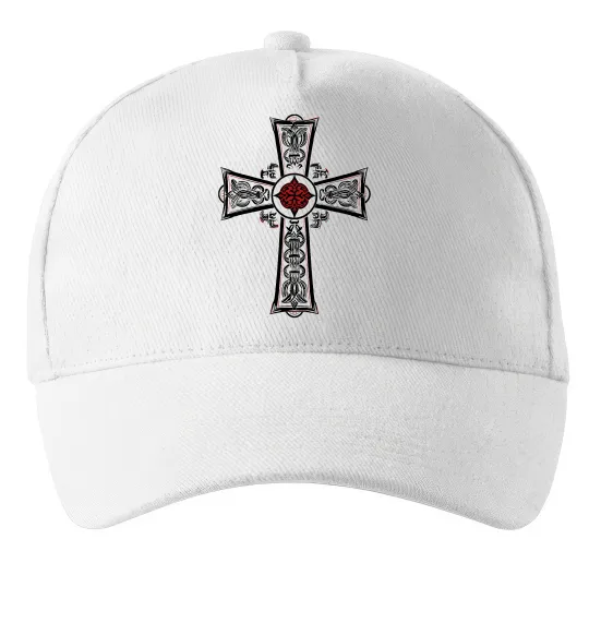 Кепка Готичний хрест з орнаментом Белый фото