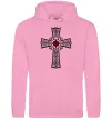 Чоловіча толстовка (худі) Готичний хрест з орнаментом Рожевий фото