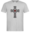 Мужская футболка Готичний хрест з орнаментом Серый фото