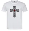 Мужская футболка Готичний хрест з орнаментом Белый фото