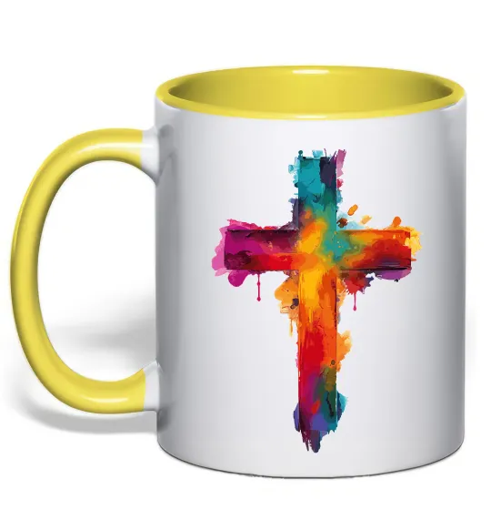 Чашка с цветной ручкой Cross Art Лимонный фото
