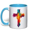 Чашка с цветной ручкой Cross Art Голубой фото
