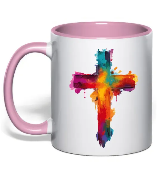 Чашка с цветной ручкой Cross Art Нежно розовый фото