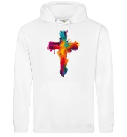 Чоловіча толстовка (худі) Cross Art Білий фото