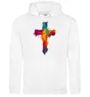 Мужская толстовка (худи) Cross Art Белый фото