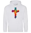 Мужская толстовка (худи) Cross Art Серый меланж фото