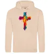 Мужская толстовка (худи) Cross Art Песочный фото