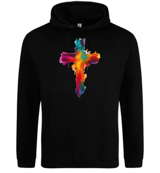 Женская толстовка (худи) Cross Art Черный фото