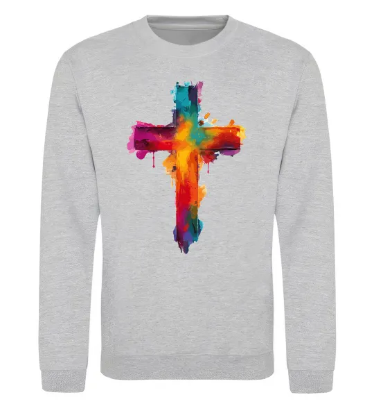 Свитшот Cross Art Серый меланж фото