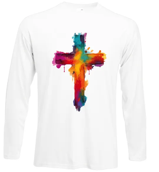 Лонгслив Cross Art Белый фото