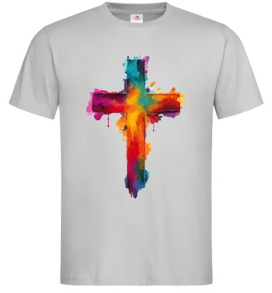 Мужская футболка Cross Art Серый фото