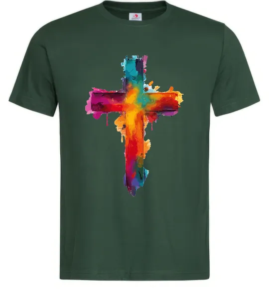 Мужская футболка Cross Art Темно-зеленый фото