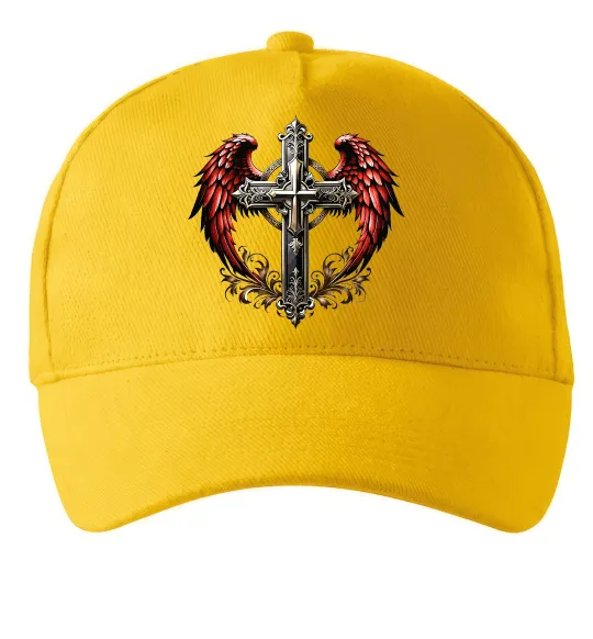 Кепка Хрест з крилами Солнечно желтый фото