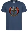 Мужская футболка Хрест з крилами Темно-синий фото