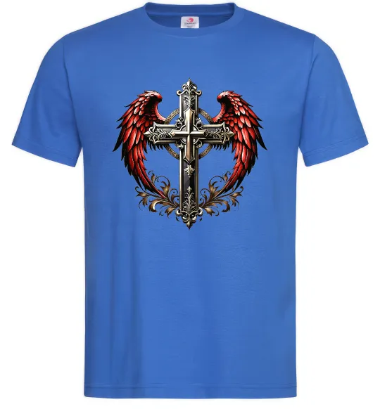Мужская футболка Хрест з крилами Ярко-синий фото