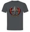 Мужская футболка Хрест з крилами Графит фото