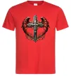Мужская футболка Хрест з крилами Красный фото