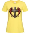 Жіноча футболка Хрест з крилами Лимонний Жіноча футболка Хрест з крилами Лимонний фото