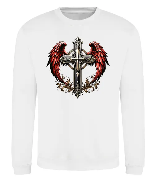Свитшот Хрест з крилами Белый фото