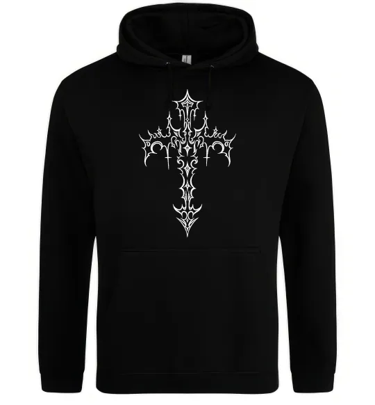 Женская толстовка (худи) Gothic cross Черный фото