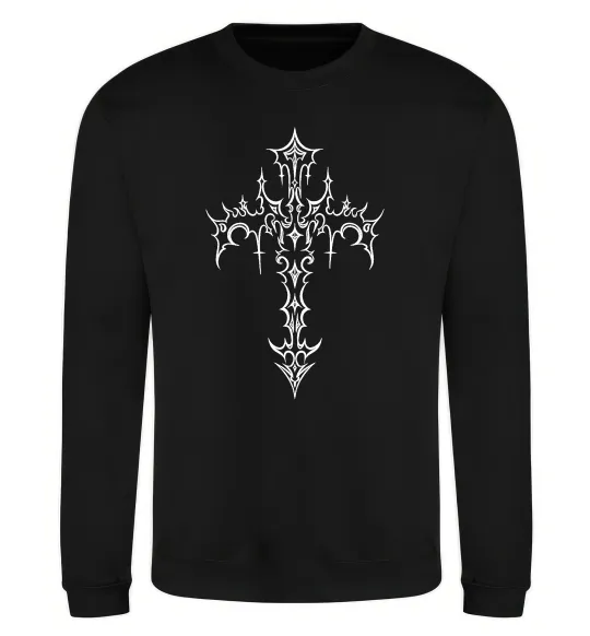 Свитшот Gothic cross Черный фото