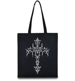 Эко-сумка Gothic cross Черный фото