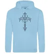Мужская толстовка (худи) Gothic cross Голубой фото