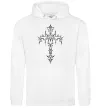 Женская толстовка (худи) Gothic cross Белый фото