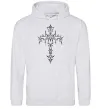 Женская толстовка (худи) Gothic cross Серый меланж фото