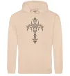 Женская толстовка (худи) Gothic cross Песочный фото