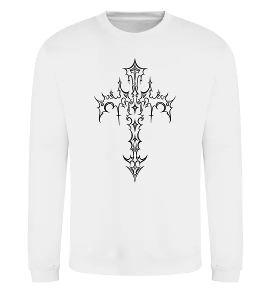 Свитшот Gothic cross Белый фото