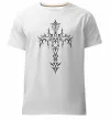 Мужская премиум футболка Gothic cross Белый фото
