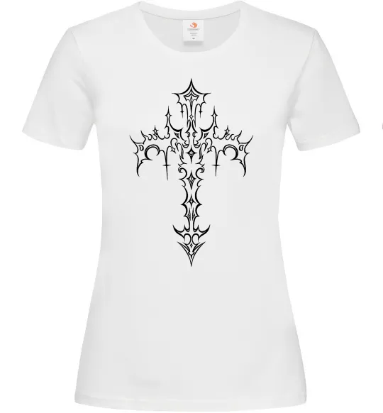 Женская футболка Gothic cross Белый фото