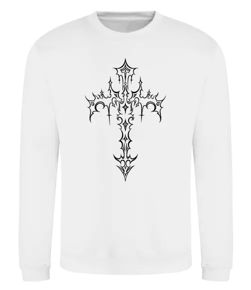 Світшот Gothic cross Білий фото
