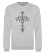 Світшот Gothic cross Сірий меланж фото