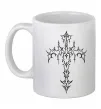 Чашка керамическая Gothic cross Белый фото