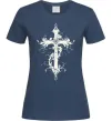 Женская футболка Квітучий Хрест Темно-синий Женская футболка Квітучий Хрест Темно-синий фото