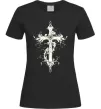 Женская футболка Квітучий Хрест Черный Женская футболка Квітучий Хрест Черный фото