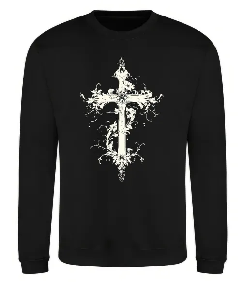 Світшот Квітучий Хрест Чорний фото