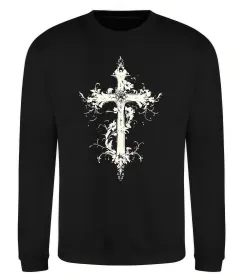 Свитшот Квітучий Хрест Черный фото
