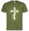 Мужская футболка Квітучий Хрест Оливковый фото