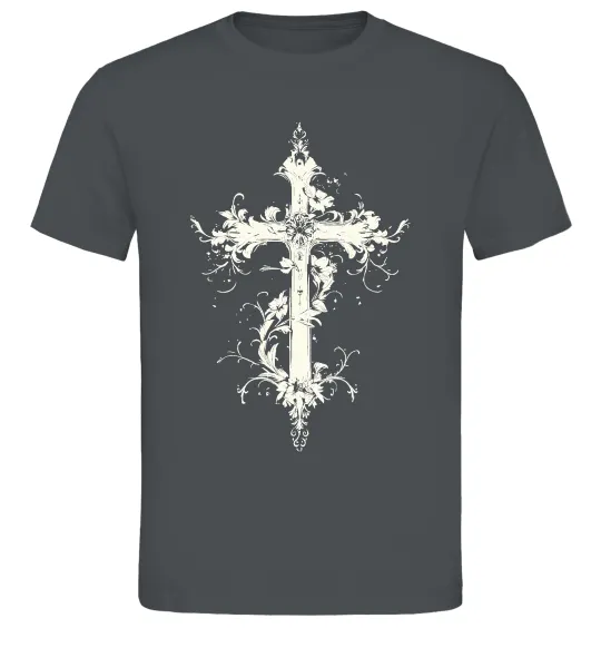 Мужская футболка Квітучий Хрест Графит фото