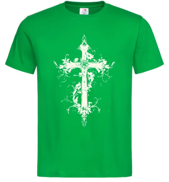 Мужская футболка Квітучий Хрест Зеленый фото