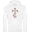 Чоловіча толстовка (худі) Квітучий Хрест Білий фото