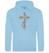 Чоловіча толстовка (худі) Квітучий Хрест Блакитний фото