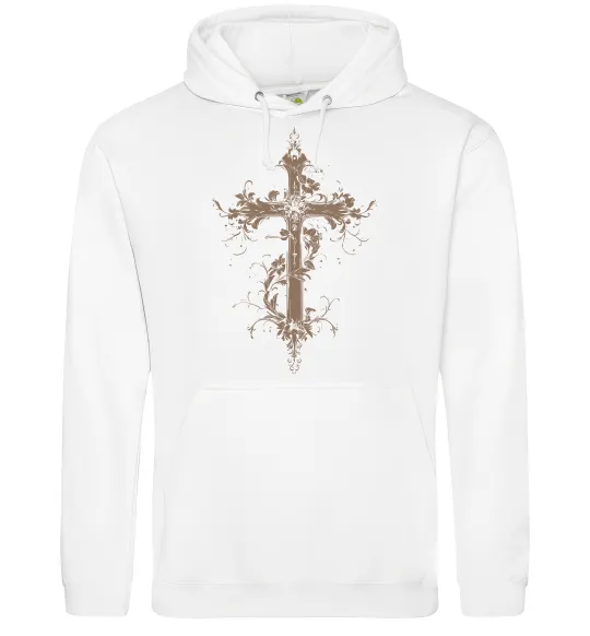 Женская толстовка (худи) Квітучий Хрест Белый фото