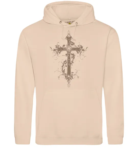 Женская толстовка (худи) Квітучий Хрест Песочный фото