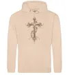Женская толстовка (худи) Квітучий Хрест Песочный фото