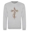 Світшот Квітучий Хрест Сірий меланж Світшот Квітучий Хрест Сірий меланж фото